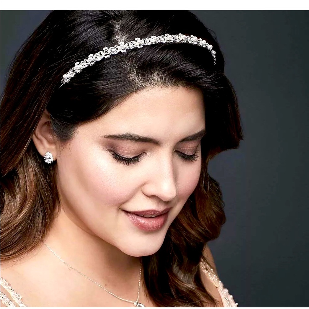 Pearl and crystal headband